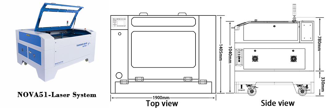 nova51 size laser cutter