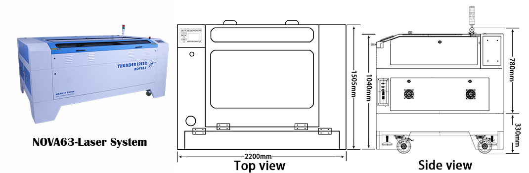 nova63 size laser cutter