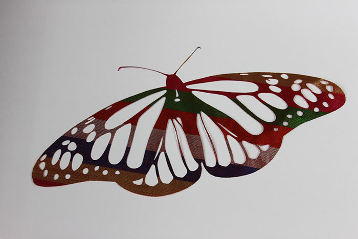 butterfly Fabric-Leather laser cutter