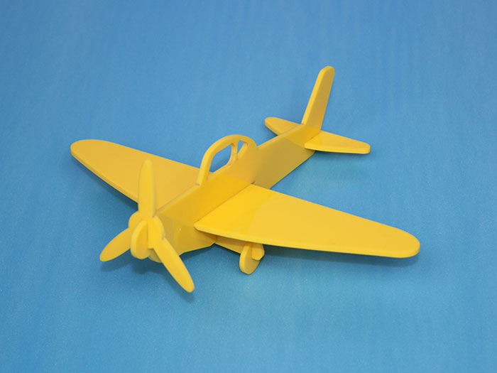 yellow air plane Model laser cutter