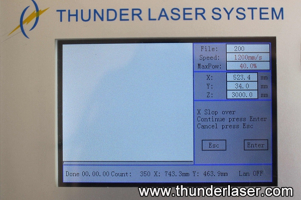 Laser cutter has no enough buffer distance