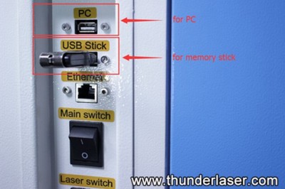 The computer can’t identify the laser cutting machine