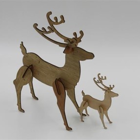 Laser wood model cutting – cutting a deer