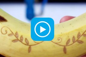 Laser cutting/engraving bananas