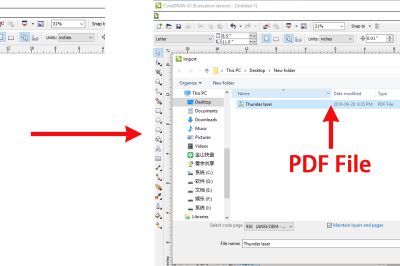 How to import PDF files into RDWorks