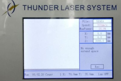 Alarm message of LCD panel—No enough extend space