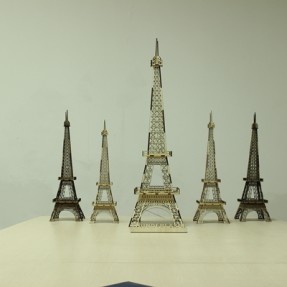 Laser wood model cutting –Eiffel tower